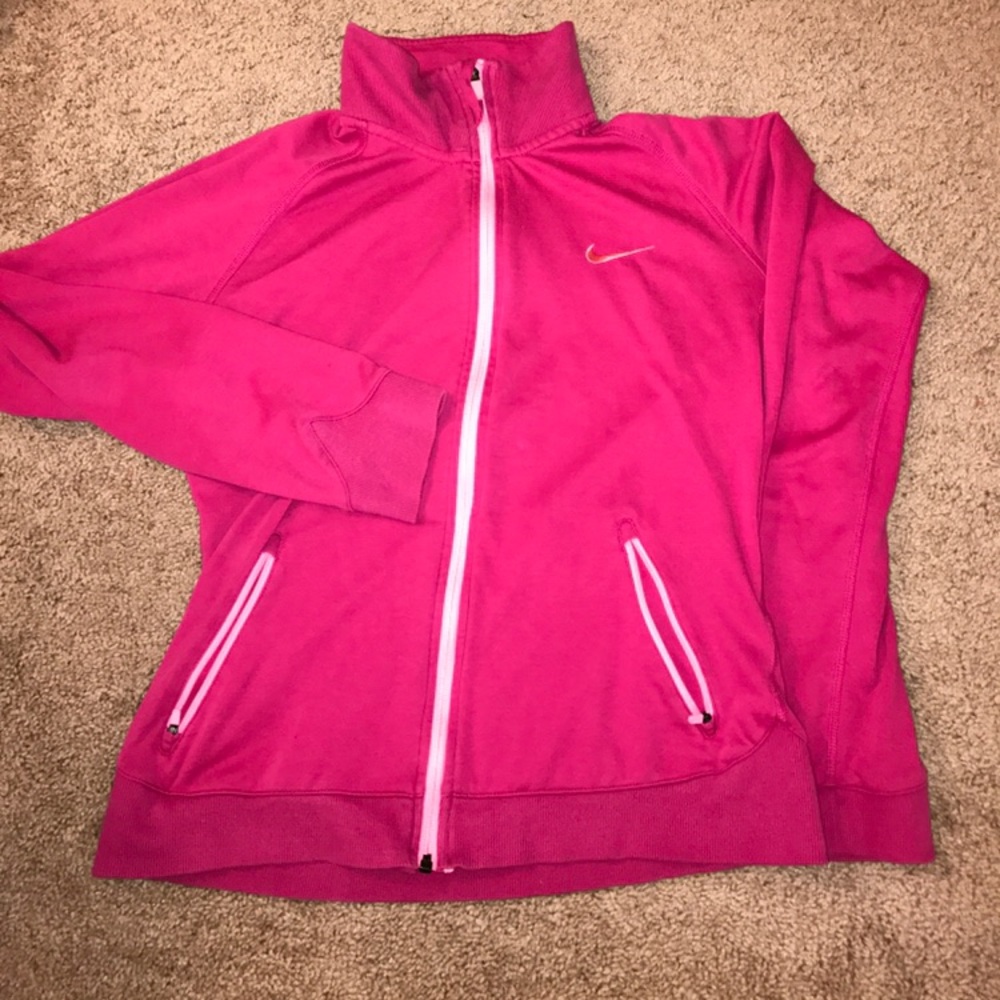 Nike Dri-fit pink zip up jacket